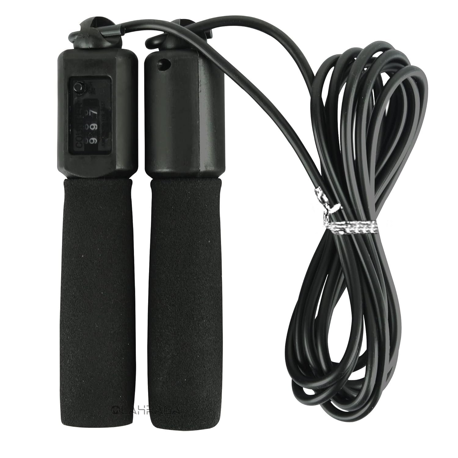 Plastic Adjustable Jump/Skipping Rope with Counter for Fitness Exercise Training for Men, Women, Kids, Girls (Black)