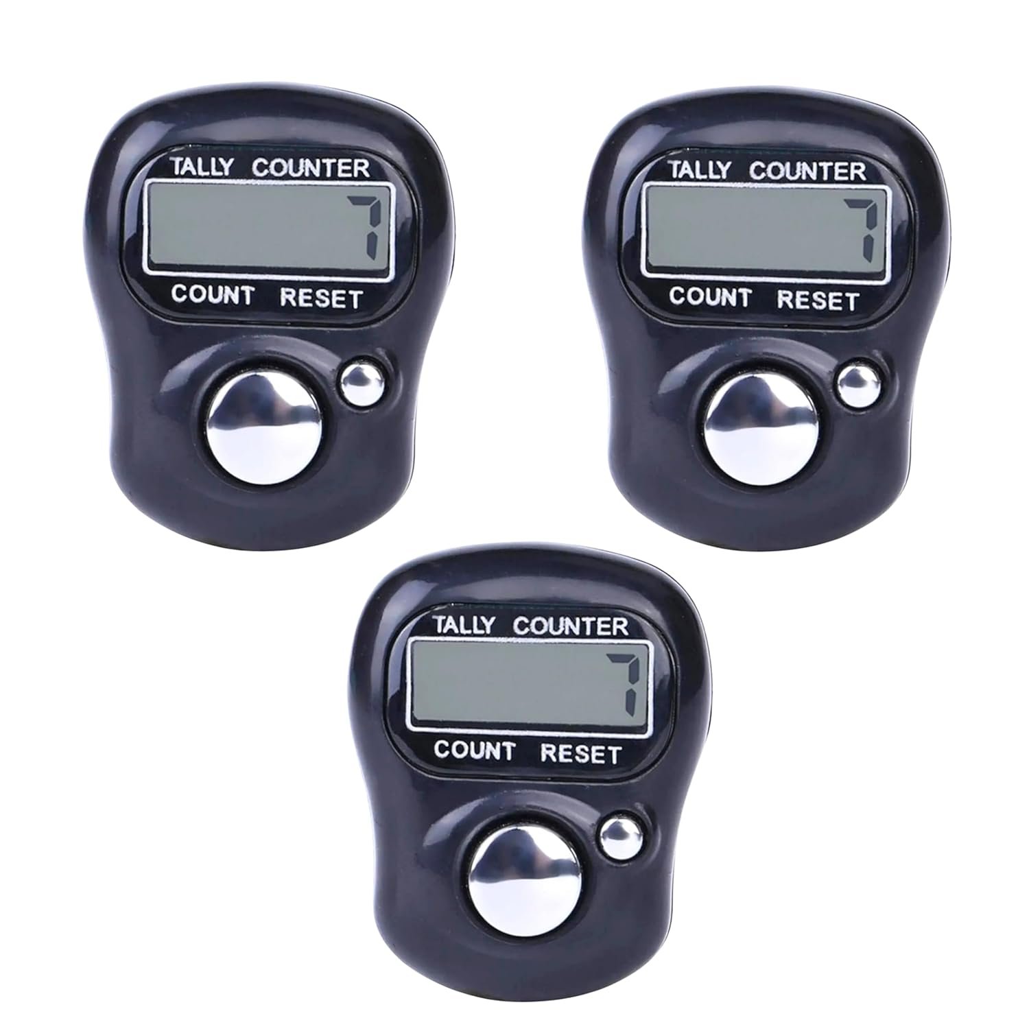Multiuse Finger Counter Portable Hand Finger Counting Machine Digital Tally Counter for Mantra Jap,Cricket Umpire,Gym,Sports and Various Counting (Color May Vary)(Pack 03)