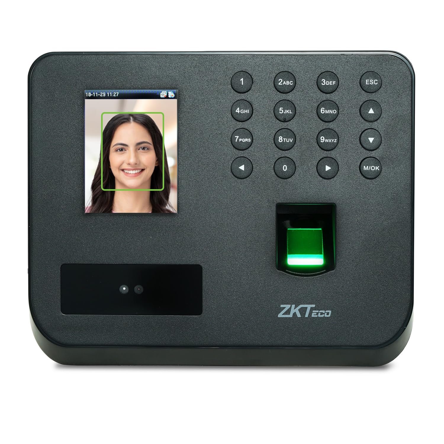 ZKTeco Touchless Face Multi-Biometric Time Attendance & Access Control | Face, Fingerprint, Card & Password | Inbuilt Battery Backup | Free Cloud-Based Attendance Software