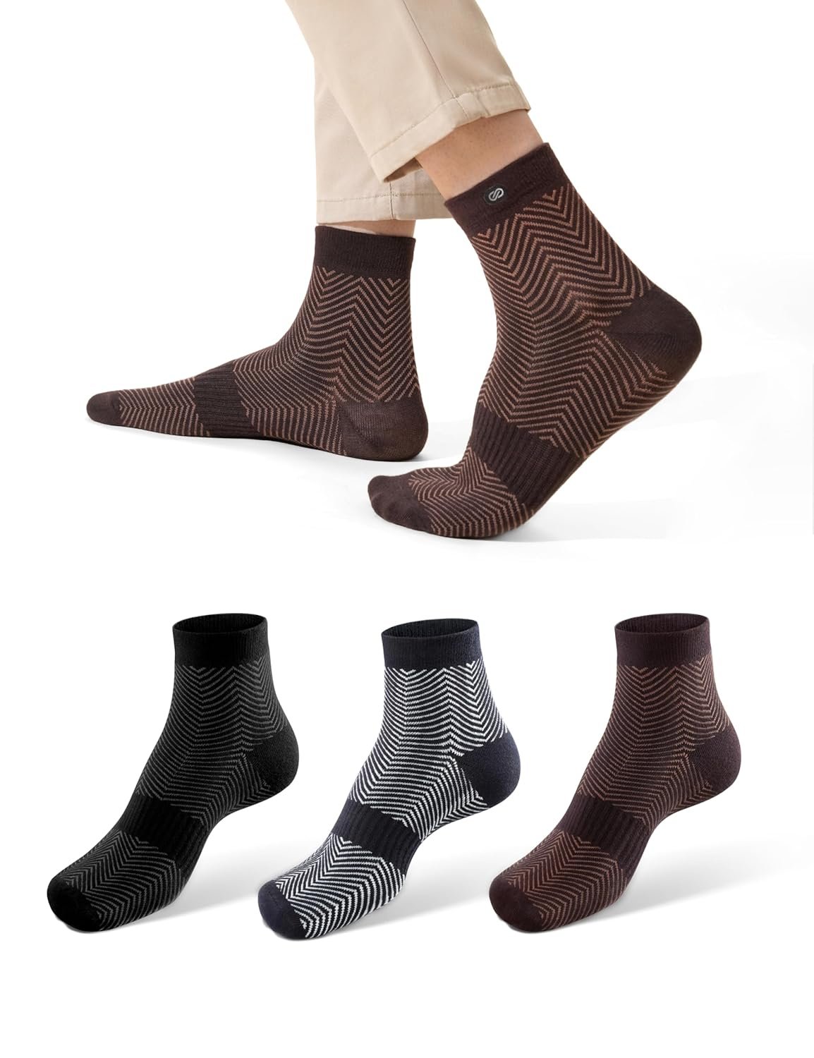 Symbol Premium Men’s Cotton Sports Socks Unisex | High Ankle Length | Odour-Free & Anti-bacterial | Cushioned Base | Available in Combo Packs