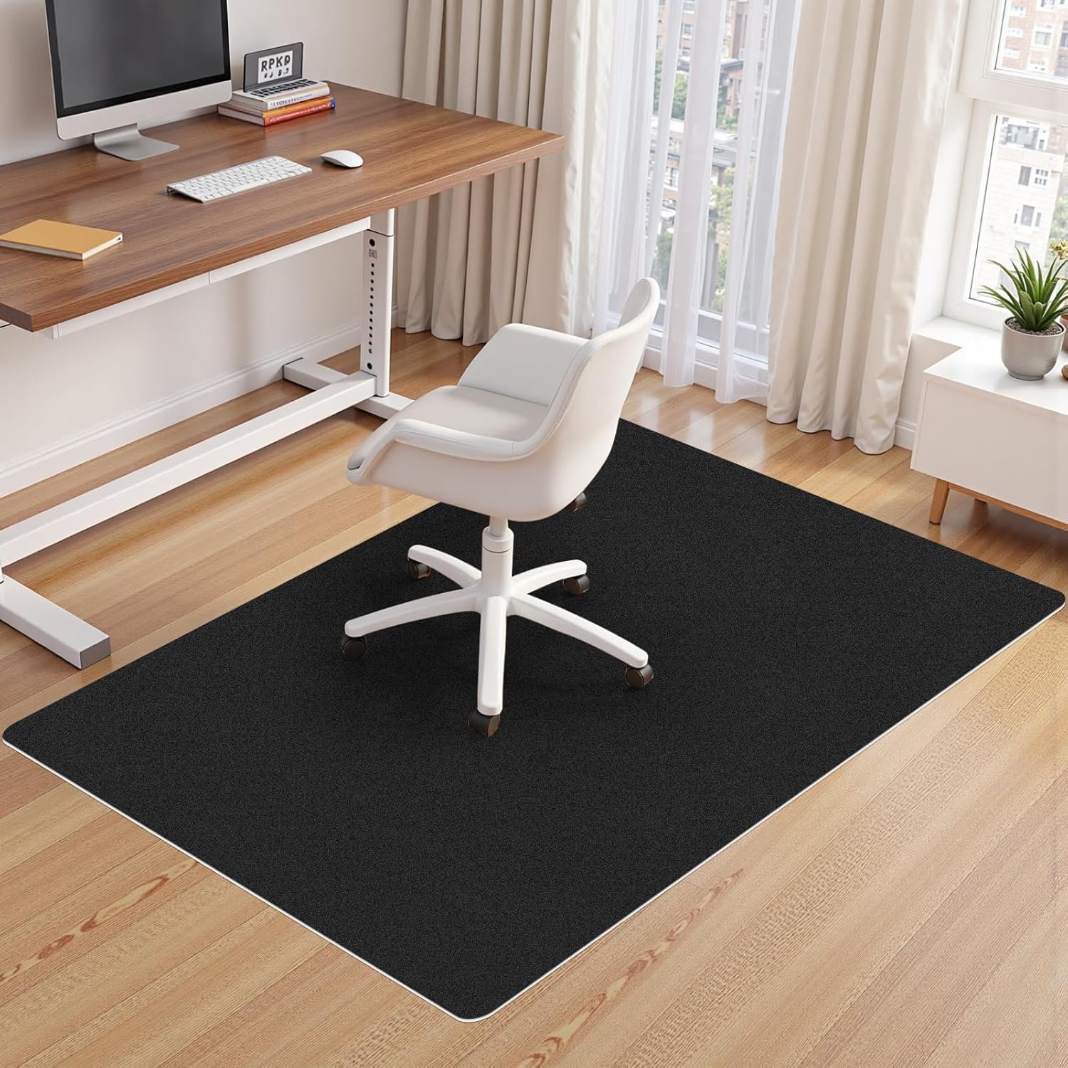 Office Chair Mat,Hard Floor Chair Mat Suitable for Hardwood and Tile Floors,Large Non-Slip Floor Protection Mat,Does Not Pill,Black(36″x48″)