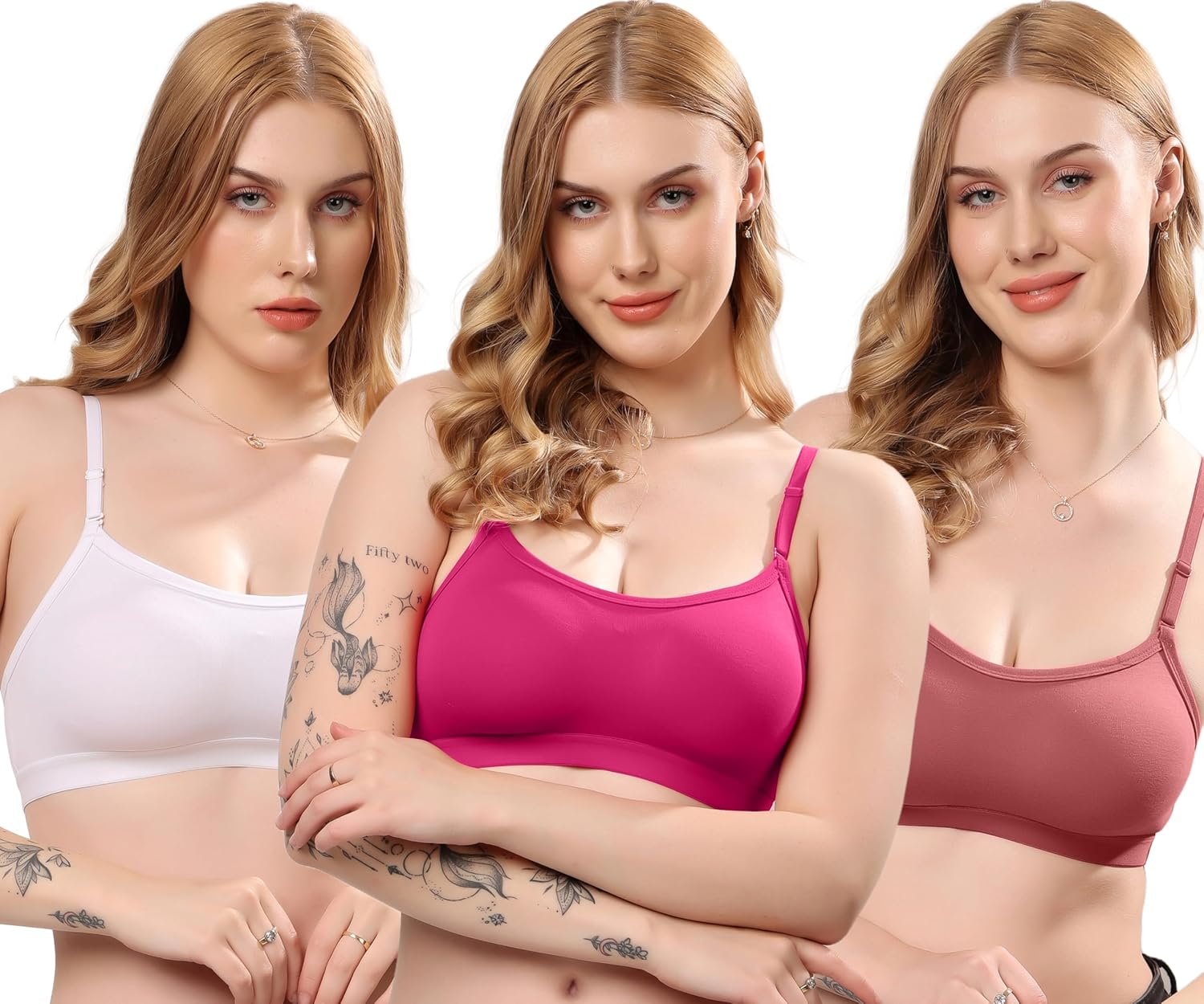 London Hills Women’s Cotton Sports Bra for Women Solid Bra Wireless & Non Padded Full Coverage Soft Hold Straps Super Combed Cotton Elastane Stretch Full Coverage Slip-On Active Bra