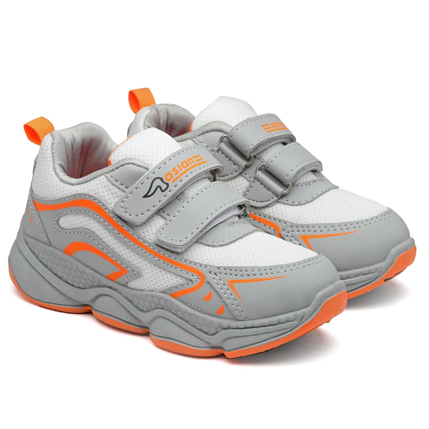ASIAN Kids UNITY-03 Stylish Sports mid Top Running and Walking Shoes with Velcro for Boys with Upper mesh for Extra Comfort