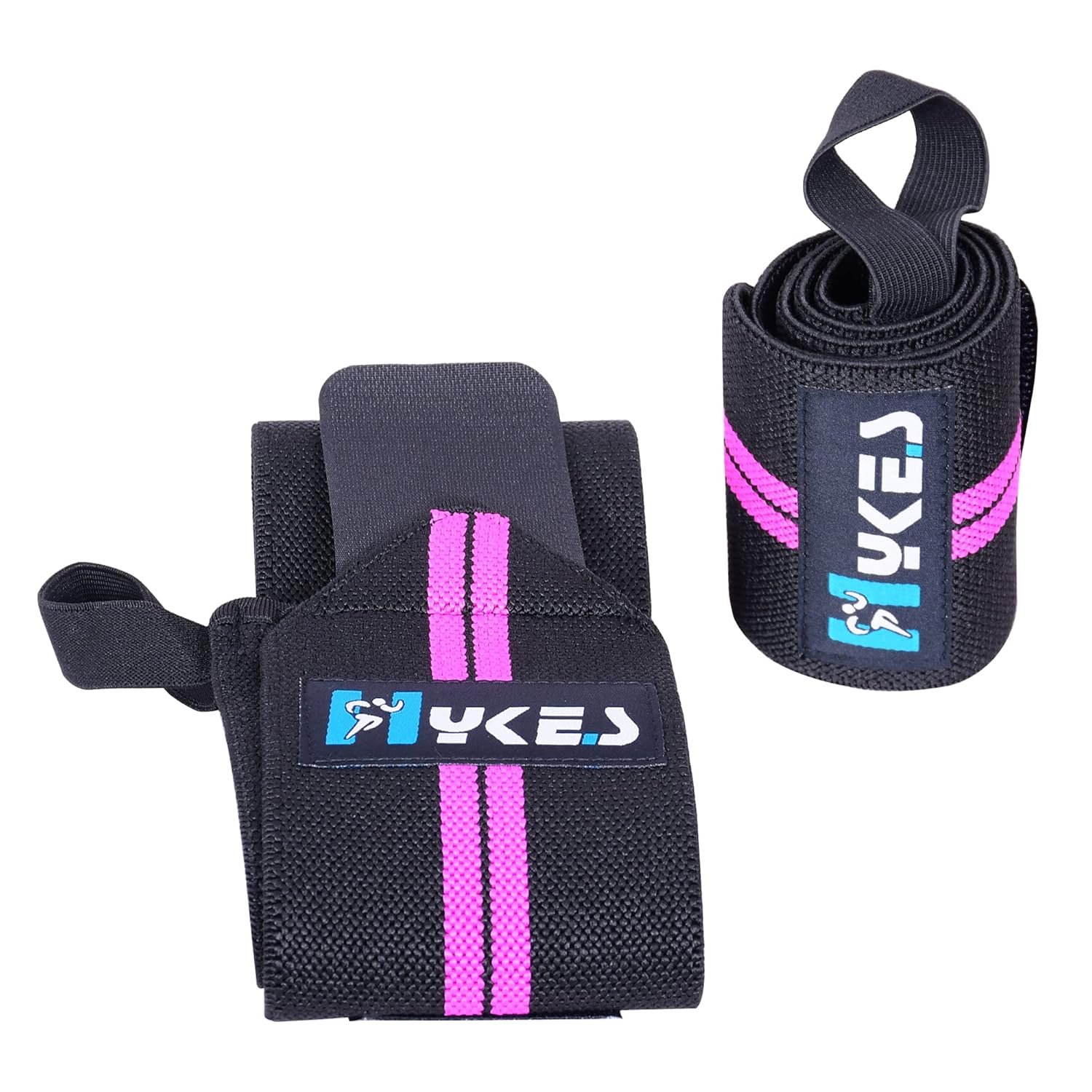 Hykes Weightlifting Wrist Support Wrap Band with Thumb Loop Strap for Gym, Fitness, Workout, Push-ups, Pull-ups, Strength Training Men and Women