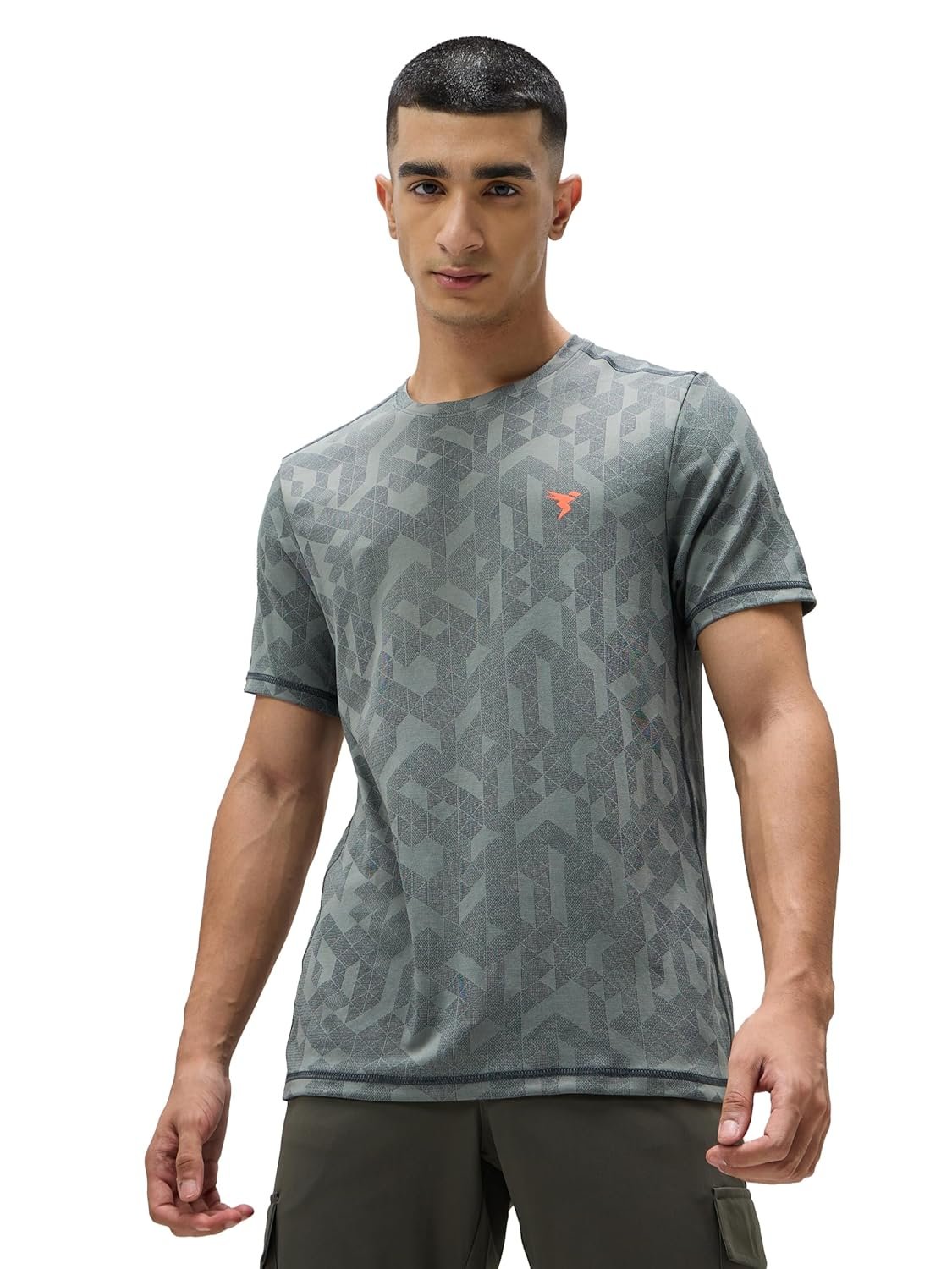 TECHNOSPORT Men’s Slim Fit T-Shirt – (MTOR60_PRNT)