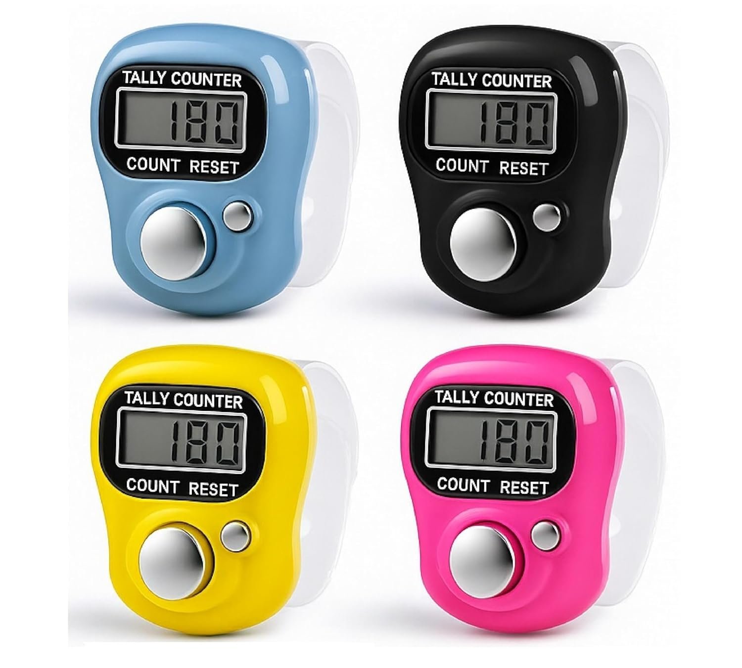 Naam Jap Counter | Mini Digital Tally Counter Finger Ring | Electronic Chanting Count Machine for Mantra Jap, Meditation, Prayer & Cricket Umpire | Digital Counting Device (Color May Vary)